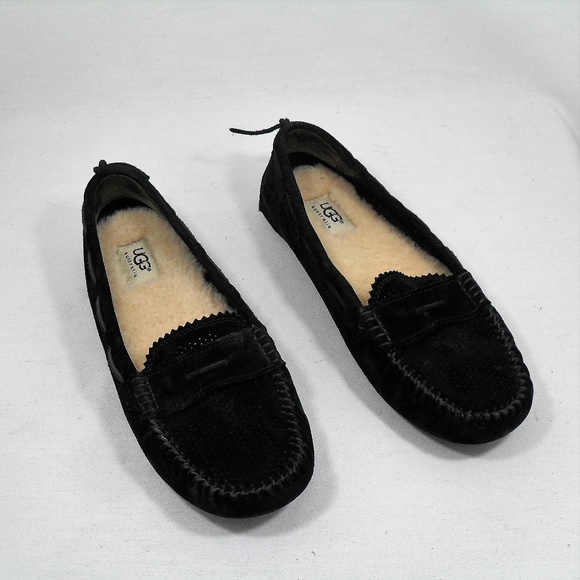 black ugg loafers